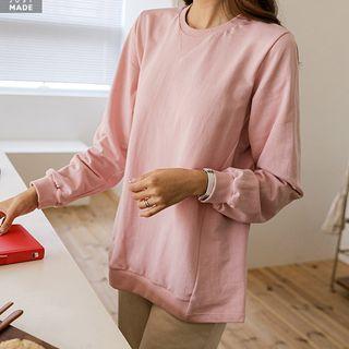 Pleated-back A-line Sweatshirt