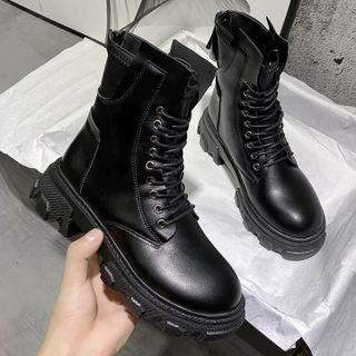 Platform Zip Back Short Boots