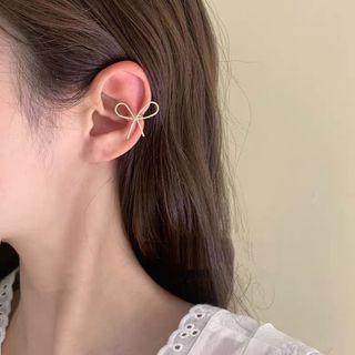 Wire Bow Ear Cuff 1 Pc - Gold - One Size