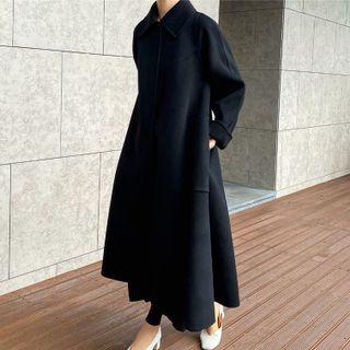 Long Cape Button Coat