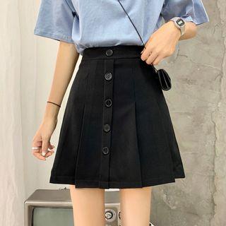 High-waist Accordion Pleat Skirt