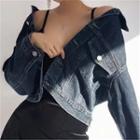 Long Sleeve Crop Denim Jacket