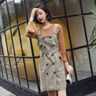 Set: Sleeveless Double-breasted Dress + Top