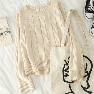 Crew-neck Sweater As Figure - One Size