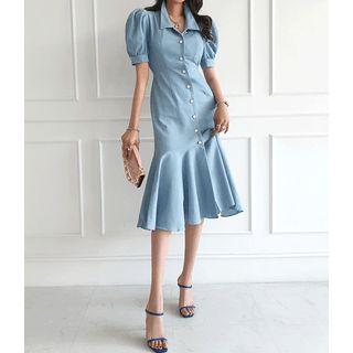Mermaid-line Long Shirtdress