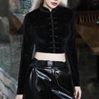 Long-sleeve Cropped Cheongsam Top