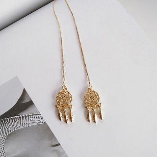 Alloy Dream Catcher Dangle Earring 1 Pair - Ear Line - Gold - One Size