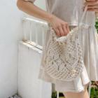 Crochet-knit Bucket Bag