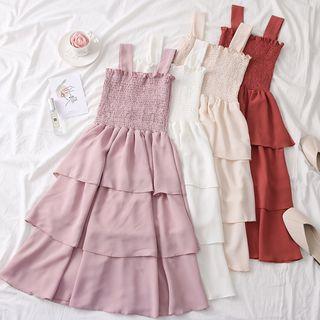 Tiered Strappy A-line Dress