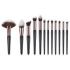 Set Of 12: Makeup Brush Set Of 12 - T-12048 - As Shown In Figure - One Size
