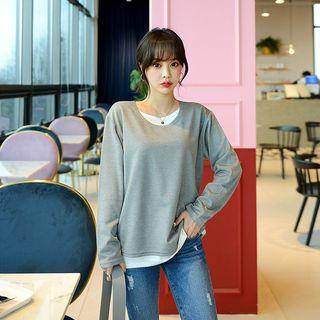 Contrast-layered T-shirt