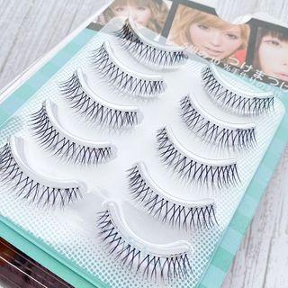 False Eyelashes L17 - Set Of 5 - Black - One Size