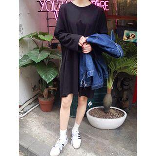 Crewneck Long-sleeve T-shirt Dress