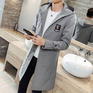Applique Hooded Midi Jacket