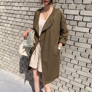 Hemp Blend Open Long Jacket