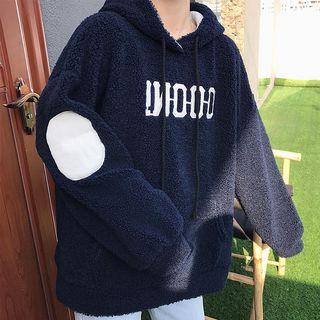 Faux-shearling Drawstring Hoodie