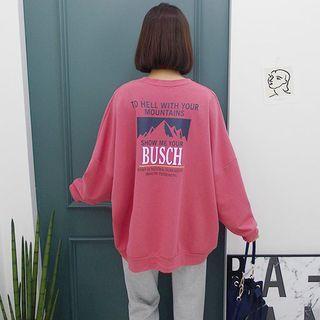 Plus Size Mountain Print Sweatshirt