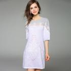 Short-sleeve Embroidery Tunic