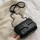 Chai Strap Faux Leather Flap Crossbody Bag