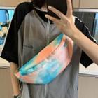Tie-dye Print Zip Sling Bag