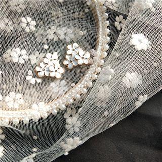 Alloy Flower Earring 1 Pair - Flowers - One Size