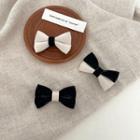 Two-tone Faux Leather Bow Hair Clip