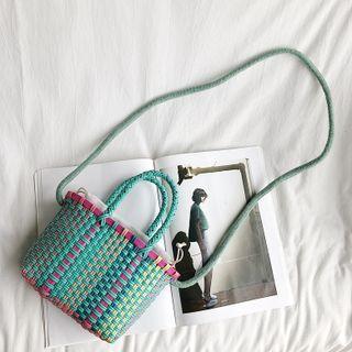 Woven Crossbody Bag Green - One Size