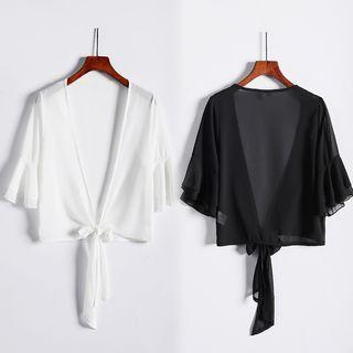 Elbow-sleeve Lace-up Jacket