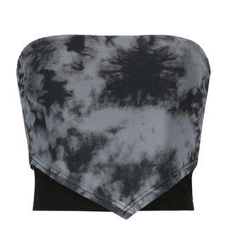 Tie-dye Tube Top Gray - One Size