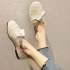 Bow Accent Woven Flats
