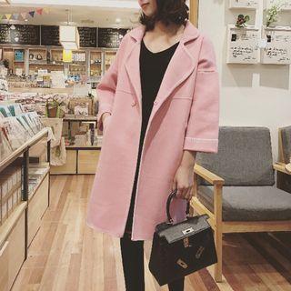 Notch Lapel Knit Coat