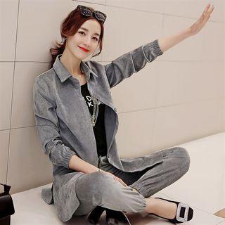 Set: Corduroy Long Shirt + Pants