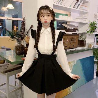 Mini A-line Suspender Skirt