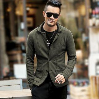 Plain Fray Blazer