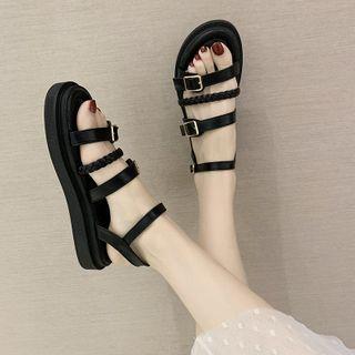 Platform Strappy Ankle Strap Sandals