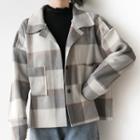 Gingham Shirt Jacket As Shown In Figure - M