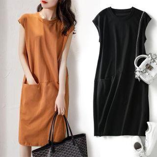 Plain Midi Shift Dress