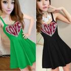 Sequined Heart Strap Dress