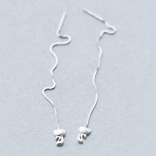 Cat Drop Earring 1 Pair - Silver - One Size