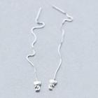 Cat Drop Earring 1 Pair - Silver - One Size