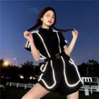 Black Sporty Rompers