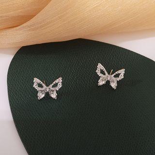 Butterfly Stud Earring Silver - One Size