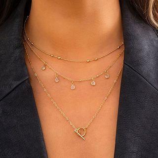 Set Of 3: Pendant Necklace + Beaded Necklace