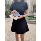 Spaghetti-strap Zip-back A-line Minidress