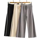 High-waist Drawstring Boot-cut Sweatpants