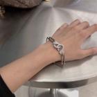 Alloy Handcuff Bracelet Metal Color - One Size
