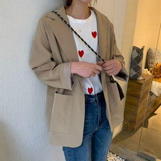 Open Front Blazer With Sash