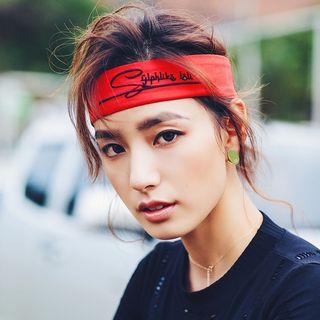 Letter Embroidered Headband