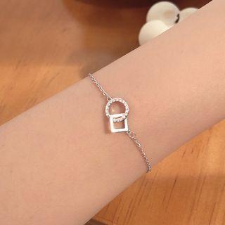 Geometric Sterling Silver Bracelet Silver - One Size