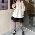 Lantern-sleeve Button-up Jacket